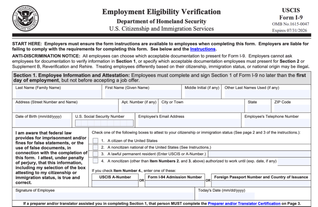 Form I9 in 2024 Simple instructions + PDF download OnPay