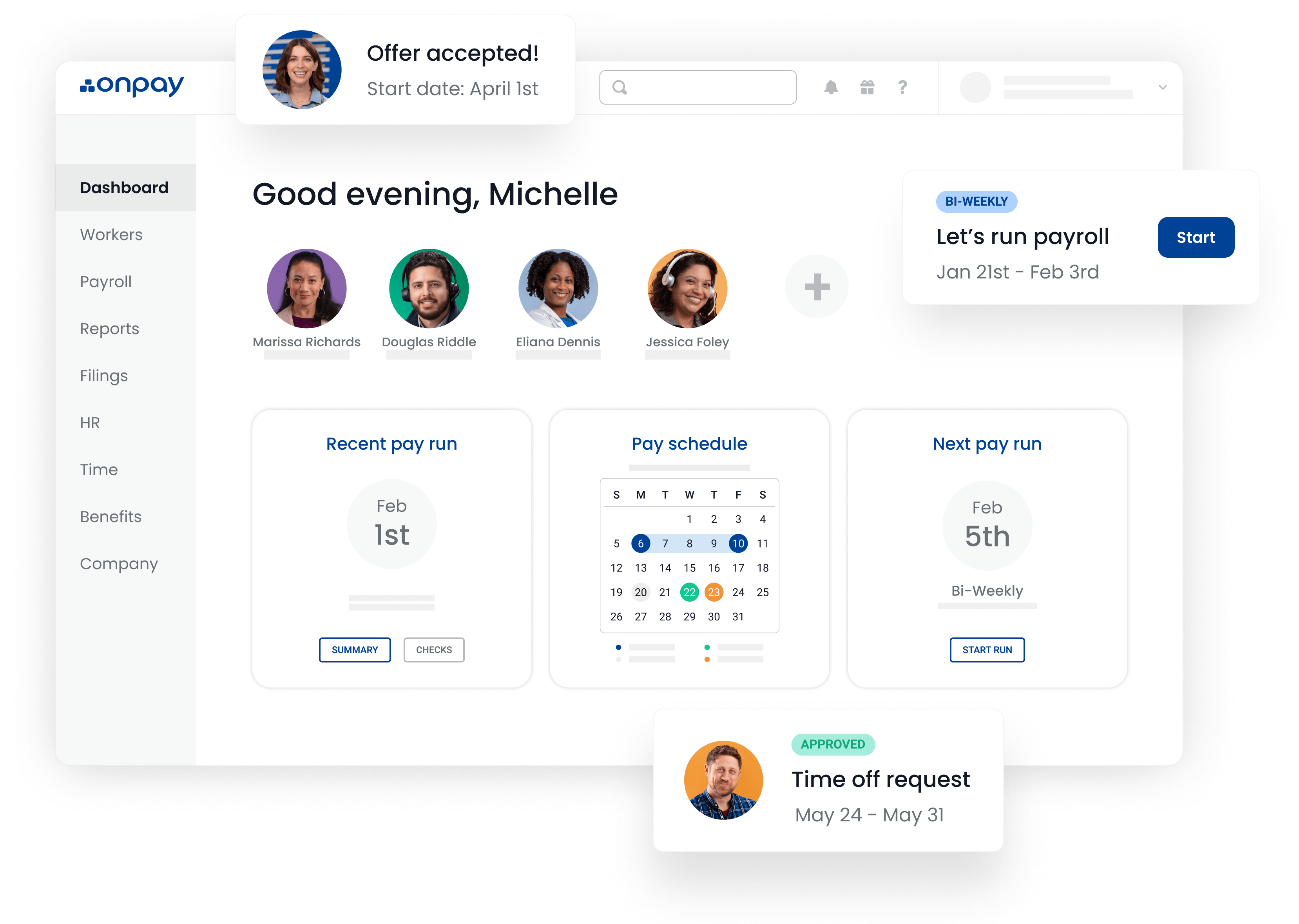 OnPay Dashboard