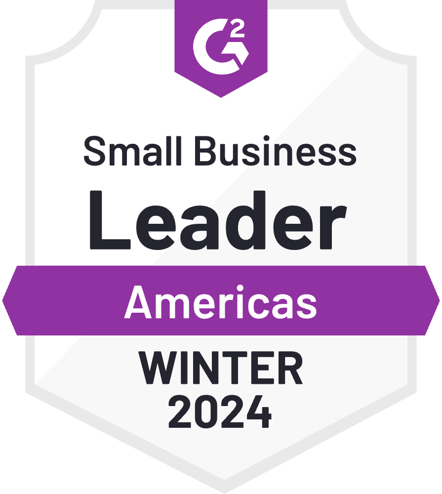 G2 Small Business Leader Winter 2024 Badge