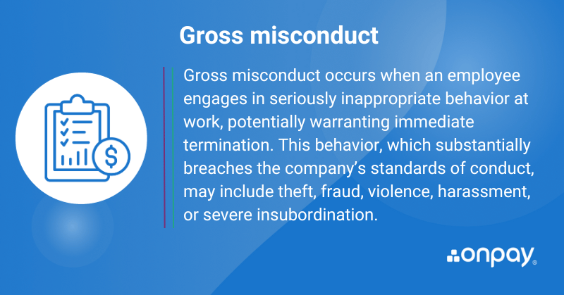  Gross Misconduct Definition And Meaning OnPay