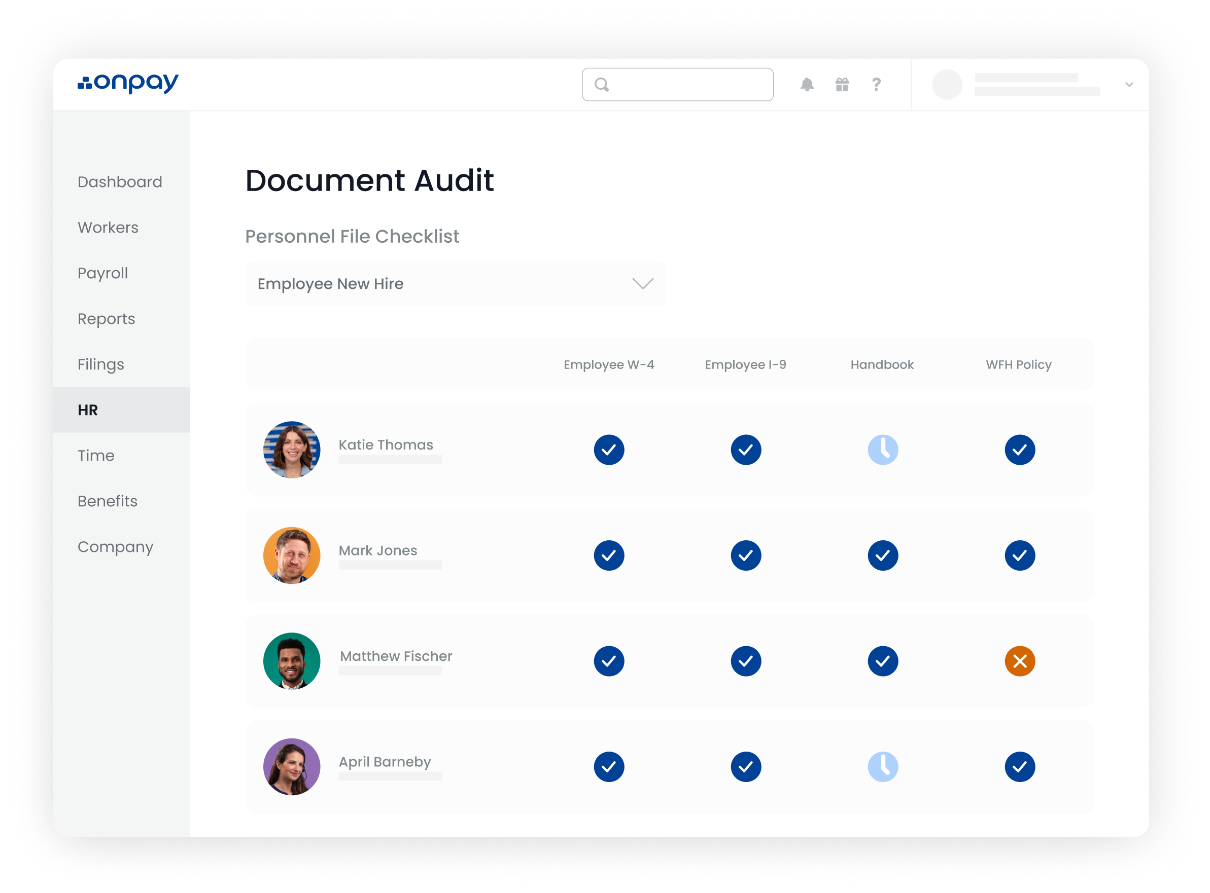 Employee onboarding software for growing your team | OnPay